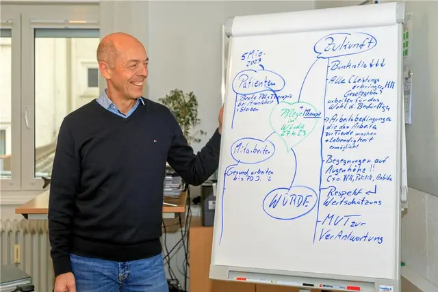 Thomas Nehr an einem Whiteboard